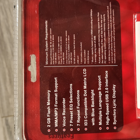 NWT Nextar 2 GB Digital MP3 Player MA588-20B - Picture 6 of 9